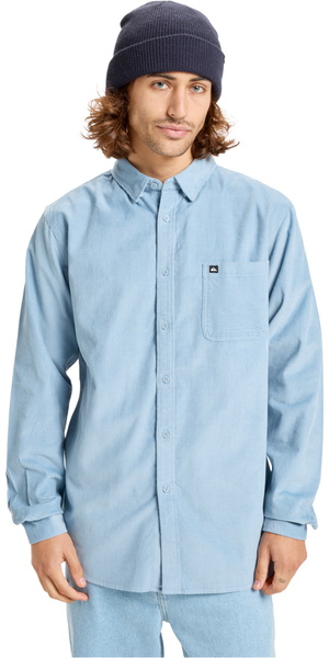 2026 Quiksilver Hombres Camiseta De Manga Larga Smoke Trail Cord EQYWT04652 - Ashley Blue